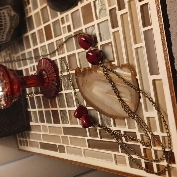 Vintage Red Stone necklace - Picture 1 of 5